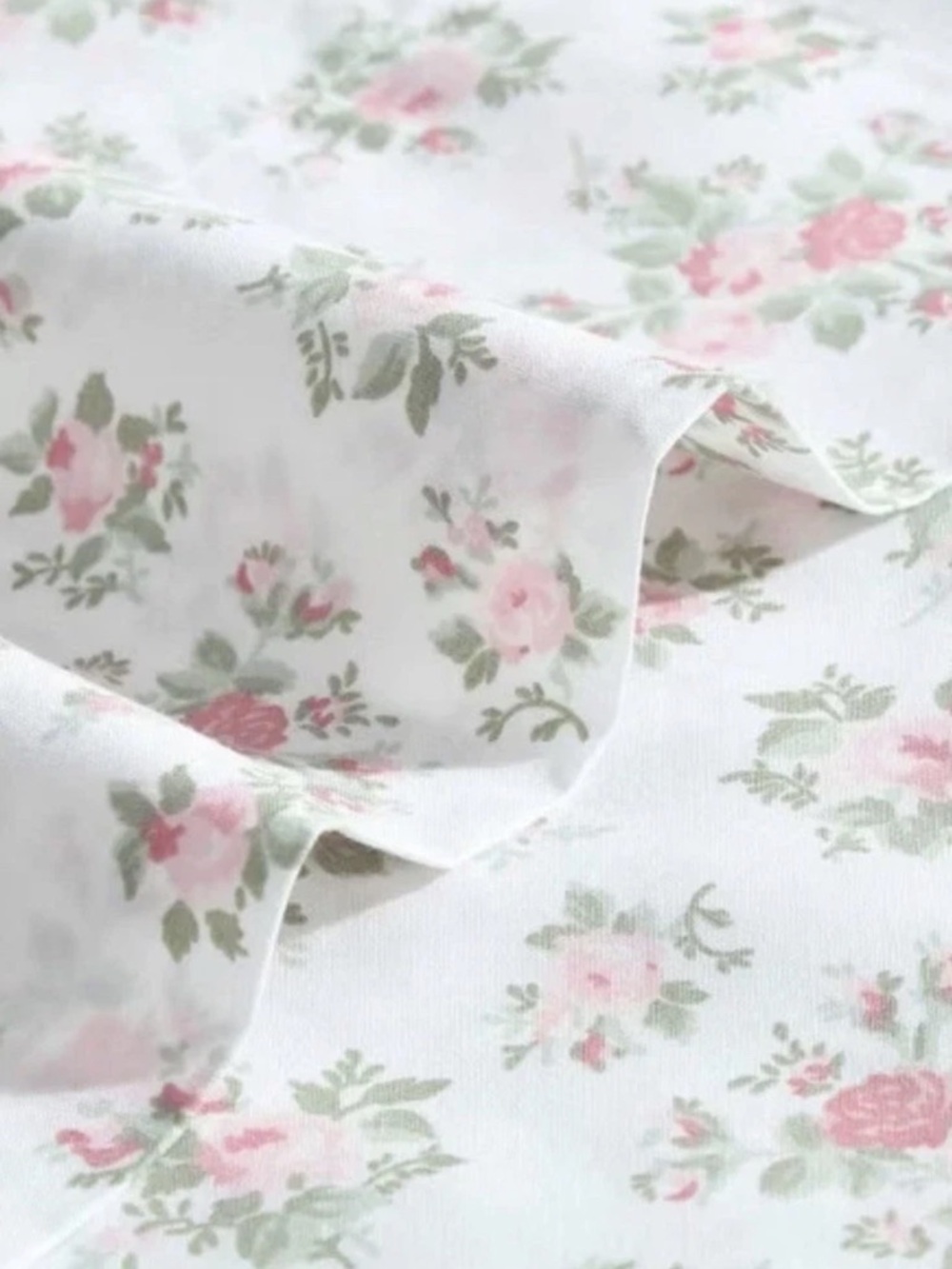 Laura Ashley Leanna Rose ~ Twin Sheet Set ~ Pink Floral ~ 100% Cotton